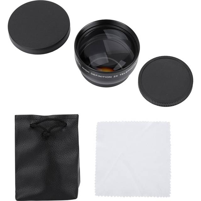 52mm 2X Magnification HD Tele Converter Telephoto Lens for 52mm Mount Camera white