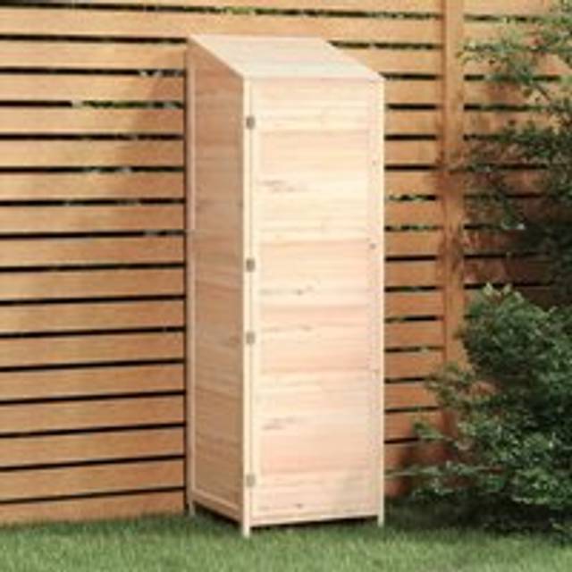 Garden Shed 55x52x174.5 cm Solid Wood Fir - Brown - One Size