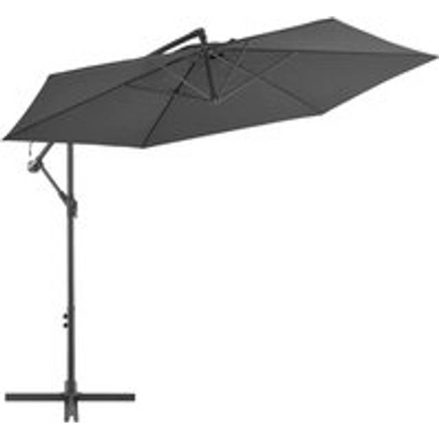 Cantilever Umbrella with Aluminium Pole 300 cm Anthracite - Black - One Size