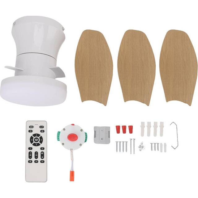 25 Inch Ceiling Fan with Light and Remote Flush Mount Quiet DC Motor 6 Speeds Dimmable 3000-6500K