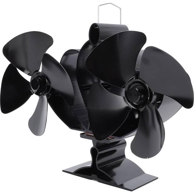 8 Blades Wood Stove Fan Aluminum Alloy Quiet Efficient Heat Powered Fireplace Fan with Magnetic