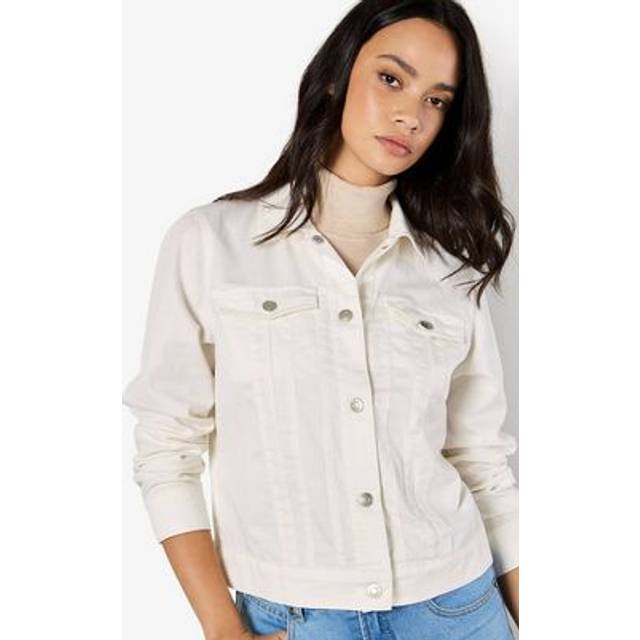 Apricot Women's Cream Denim Jacket New Look - UK 14