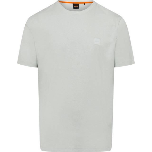 Cotton-jersey T-shirt with logo patch - Light Blue