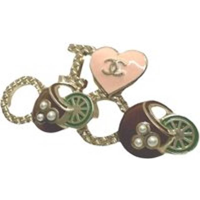 Womens Preloved Coco I Love Coco Brooch Wo - Gold Brooches - Metallics - One Size