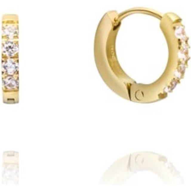 Shiny hoops mini gold