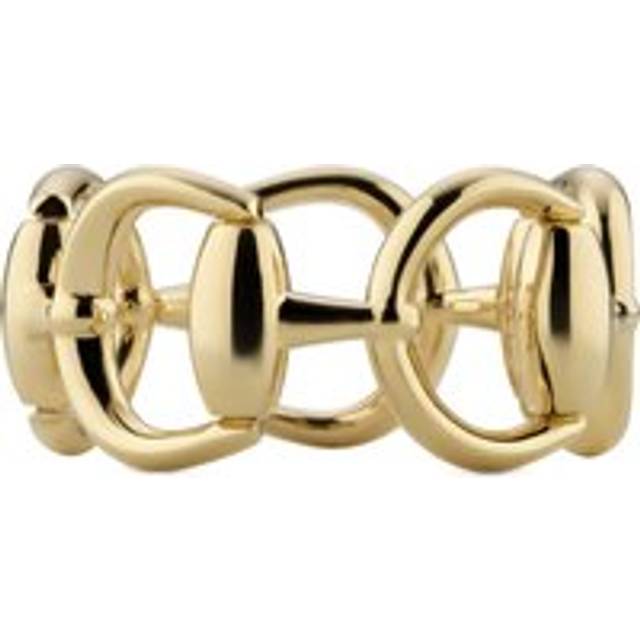 Gucci Horsebit 18ct Yellow Gold Link Ring - 17