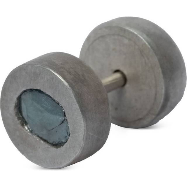 Parts of Four - tiny stud earring - unisex - Blue Diamond/Sterling Silver - One Size