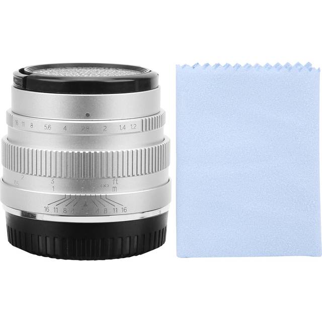 NEWYI 35mm F1.2 FX Mount Large Aperture Portrait Manual Lens for Fuji XT4XT3XT30(silver ) silver