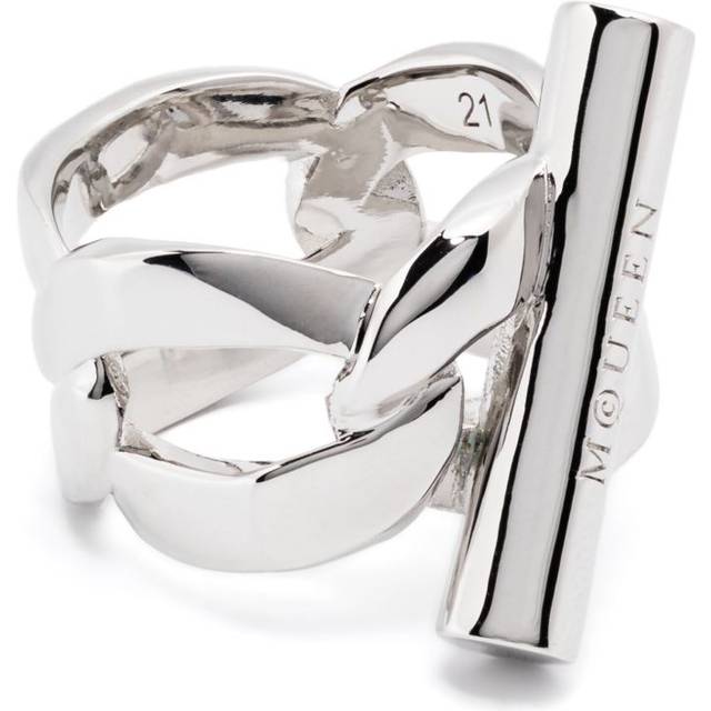Alexander McQueen - T-Bar ring - men - Brass - 19 - Silver