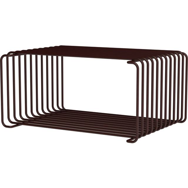 Panton Wire Half Height Shelf 25,7 cm, Black Red