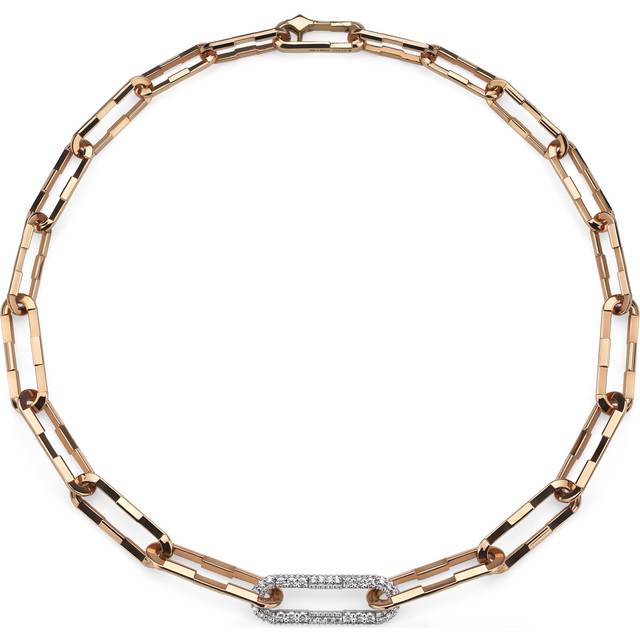 Gucci Link to Love 18ct Rose & White Gold 2ct Diamond Gradient Chain Necklace