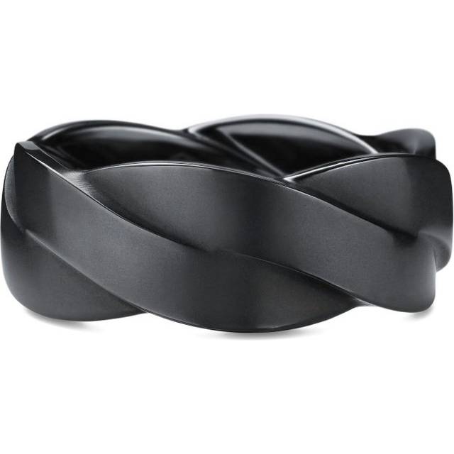 David Yurman - DY Helios band ring (9mm) - men - Titanium - 10 - Black