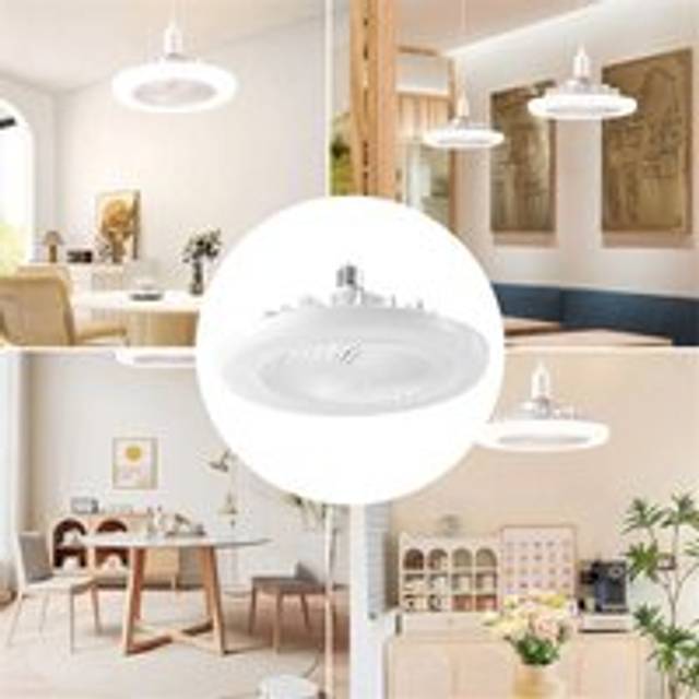 Tlily - Ceiling Fan with Lights ,E27 Enclosed Low Fan Light Electric Fandelier with Remote Control Three Colors