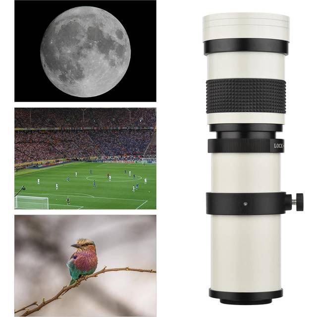 Camera MF Super Telephoto Zoom Lens F/8.316 420800mm T2 Mount with RFmount Adapter Ring 1/4 black