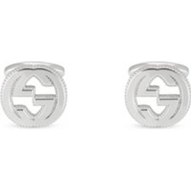Gucci Interlocking G Motif Sterling Silver Cufflinks