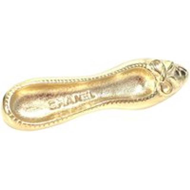 Womens Preloved Vintage Shoe Brooch Wo - Gold Brooches - Metallics - One Size