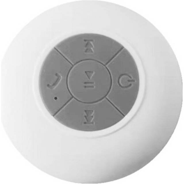 Bathroom Wireless Bluetooth Speaker Suction Cup Mini Portable RGB Light Stereo for Outdoor Sports White