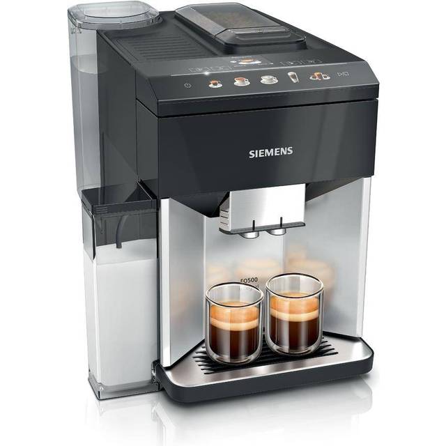 SIEMENS TQ513GB1 EQ500 Bean to Cup Fully Automatic Coffee Machine - Black & Stainless Steel, Stainless Steel