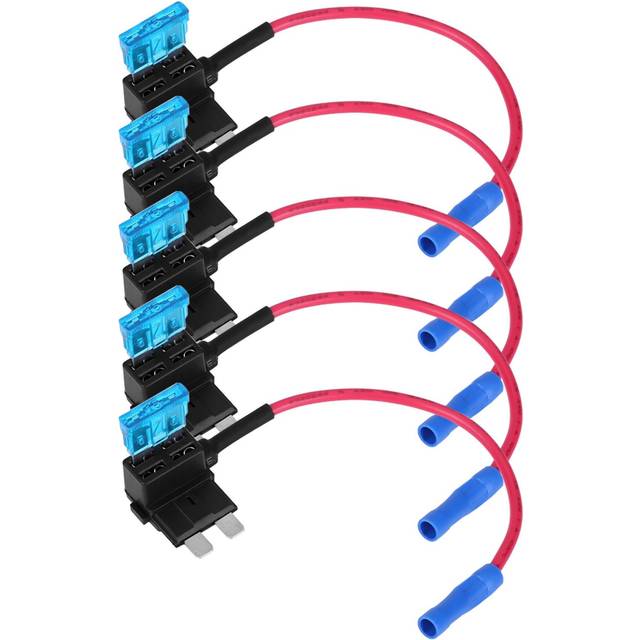 5Pcs Car Auto Fuse Tap Adapter Standard ATO ATC Blade Fuses Holder M
