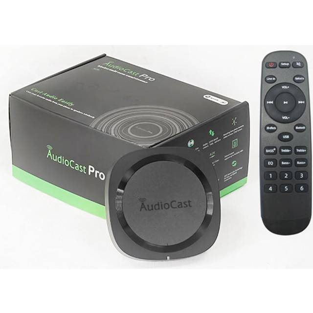 M20 Wireless Multi-room Stereo Music Box 2.4GHZ Wifi BT 5.0 Audio Speaker with Remote Control US Plug svart