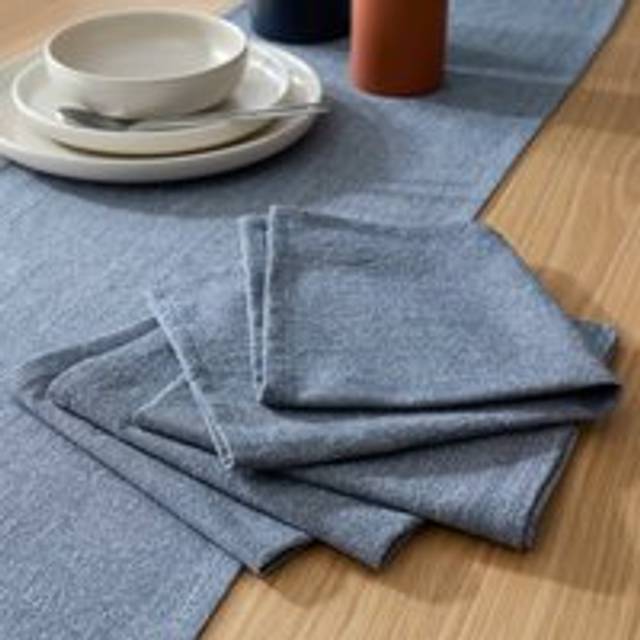 Set of 4 Fairford Navy Cotton Napkins