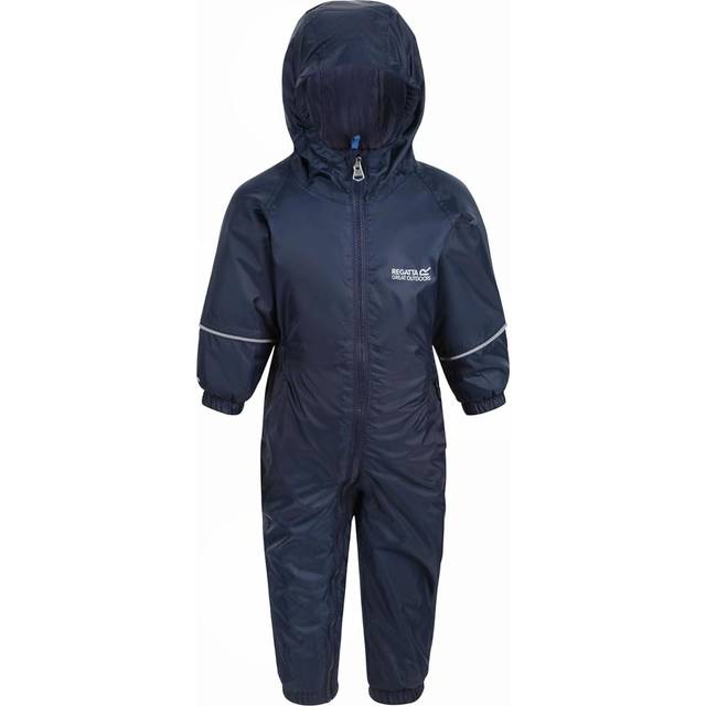 Regatta Kids Splosh III Waterproof & Breathable Insulated All-In-One Outdoor Rain Suit,Blue,Size 36-48 Month