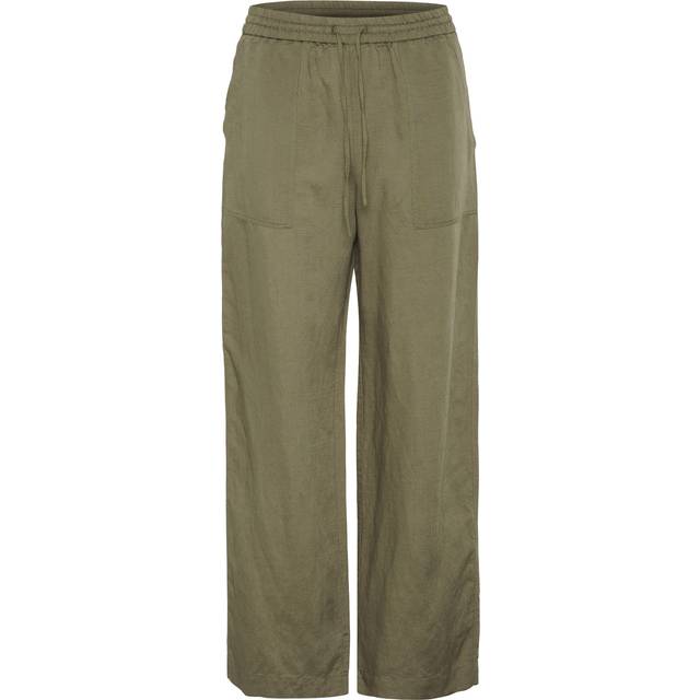 Part Two Eniola Drawstring Trouser Linen Mix Khaki