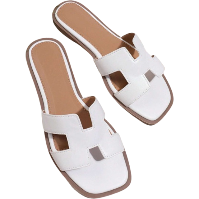 SHEIN Women&#39;s Solid Color Open Toe Flat Sandals Summer Shoes Spring Shoes Spring Break Easter Vacation Shoes Casual Shoes Beach Shoes Mother&#39;s Day Present