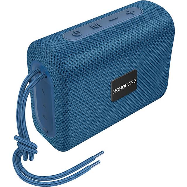 (Navy blue) BOROFONE Portable Speaker Wireless Bluetooth-Compatible Waterproof Outdoor Sound  USB AUX TF FM Radio Subwoofer Loudspeaker
