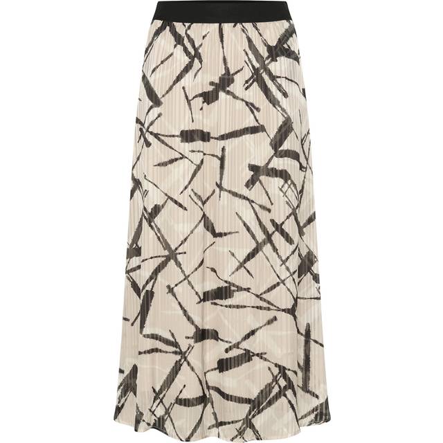 Archy Graphic Skirt - Feather Gray/Black Graph - Danish brand KAFFE has been offering timeless collections adorned with feminine details since 1993. The label offers a range of versatile, minimalistic styles that look and feel great, making your daily edit stylish and effortless.