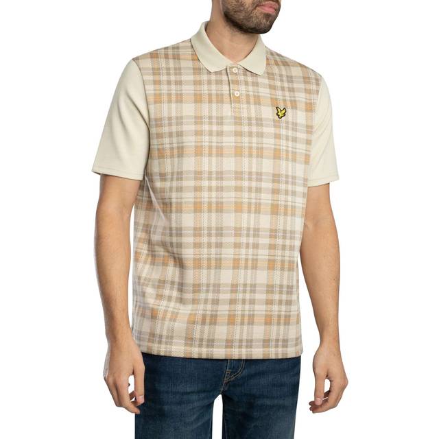 Lyle and Scott Mens Luna Spring Tartan Polo Shirt - Grey - Large
