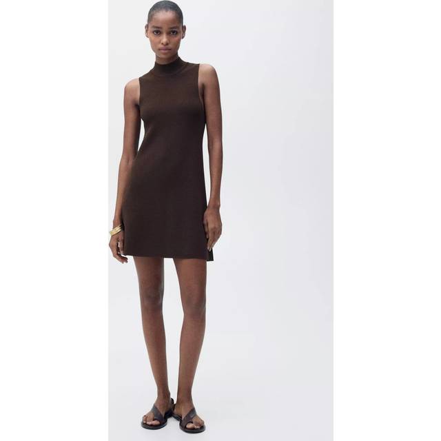 Mango Sesete High Neck Sleeveless Mini Dress