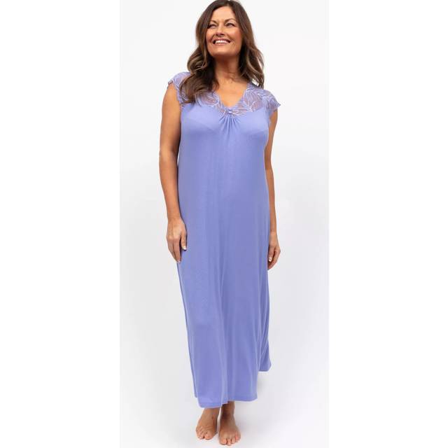 Cyberjammies Lace Panel Jersey Maxi Nightdress, Lilac