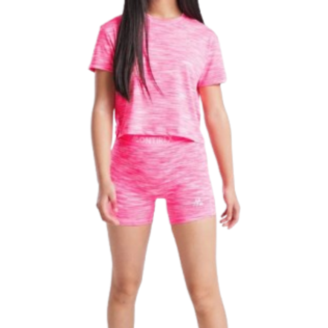 Montirex - Girls Trail 2.0 Box T-Shirt - Pink, White - XS/G - Girl's T-Shirts - Pink/White