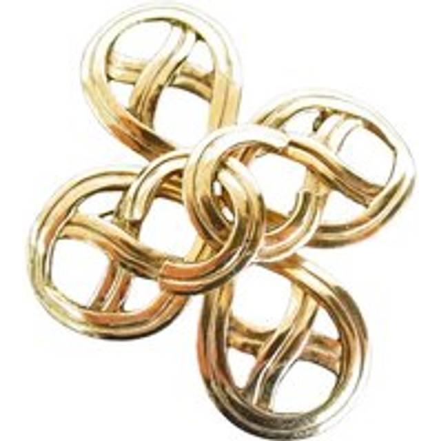 Womens Preloved Gold Knot Brooch Vintage Style Wo Brooches - Metallics - One Size