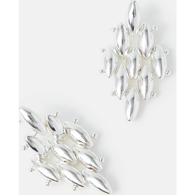 Sterling Silver-plated Diamond Drop Earrings - Accessorize - One Size