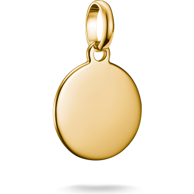 THOMAS SABO Connect Gold Plated Small Disc Charm Pendant For Women - gold/silver