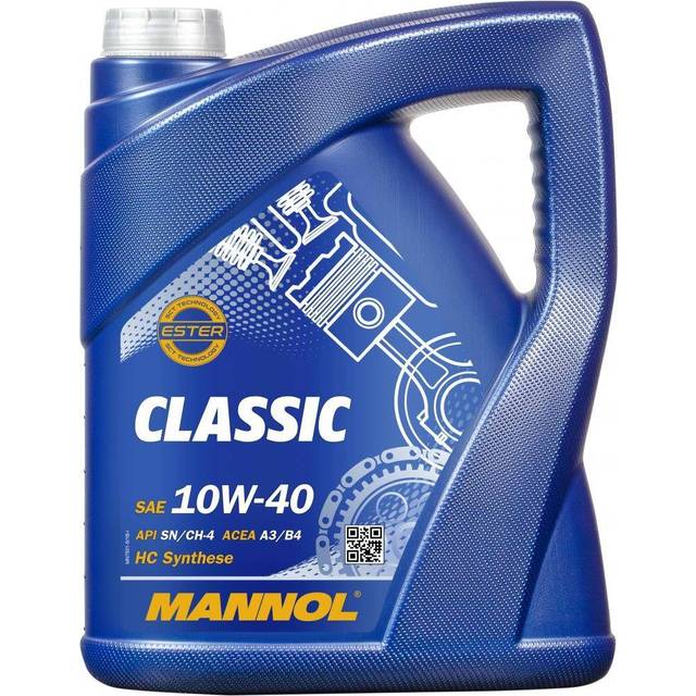Mannol - classic 10w40 engine oil acea a3/b4, api sn/ch-4 hc synthese 7501 5l