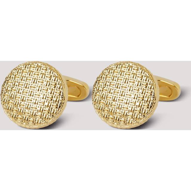 Hawes & Curtis Gold Round Mesh Textured Cufflinks Size: One Size