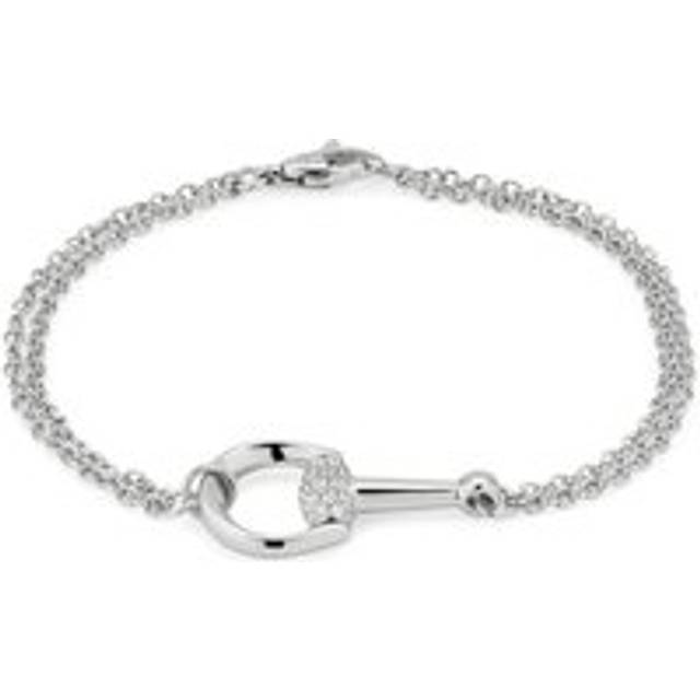 Gucci Horsebit 18ct White Gold 0.2ct Diamond Bracelet - 15