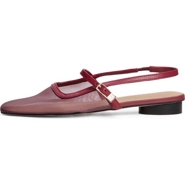 Mesh Slingback Round Heel Ballerinas