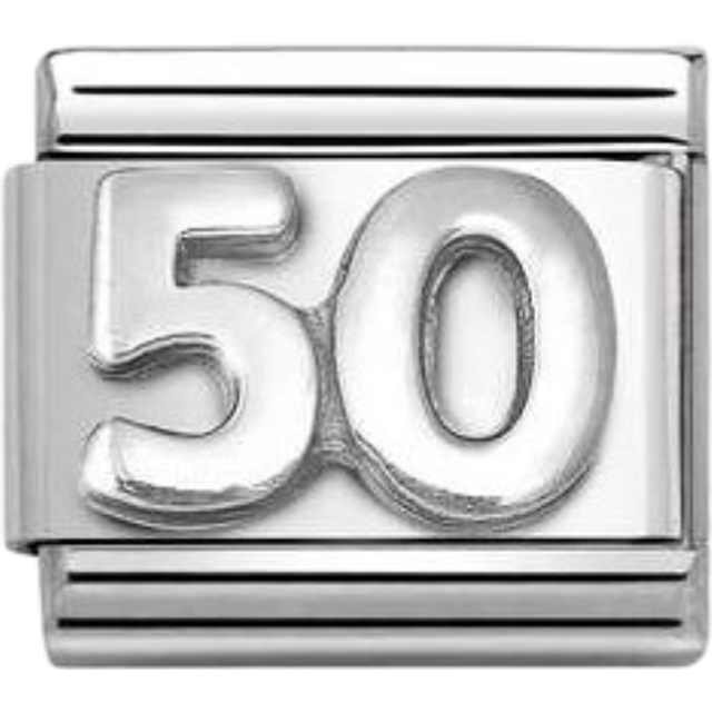 Nomination Classic Oxidised Silver 50 Letters &amp; Numbers Charms