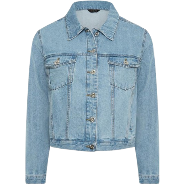 Yours Curve Light Blue Denim Jacket, Women's Curve & Plus Size, Yours - 38-40
