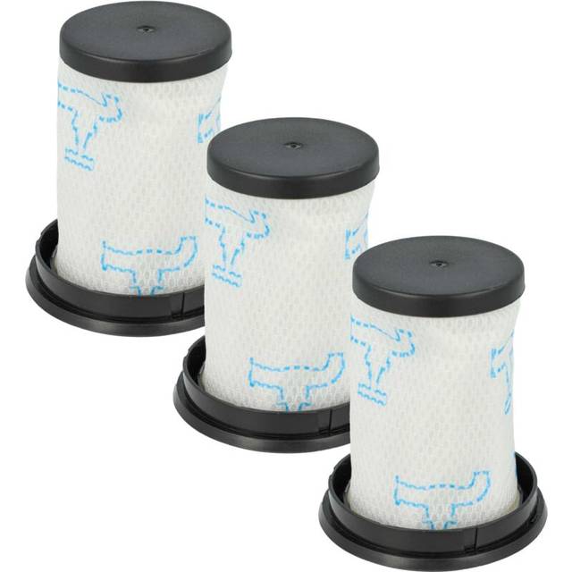 Vhbw - 3x Separator Filter compatible with Rowenta Air Force Flex RH9590 Vacuum Cleaner - Replacement Filter, Washable, Black/Blue White