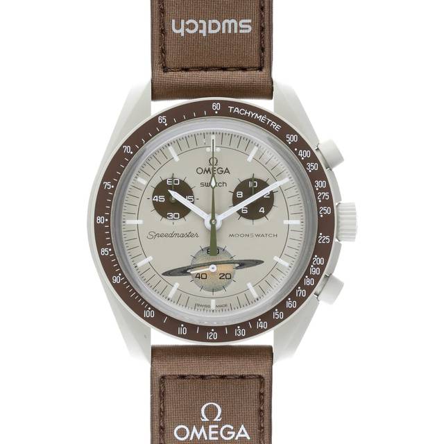 Pre-Owned Omega x Swatch MoonSwatch Misson To Saturn Mens Watch