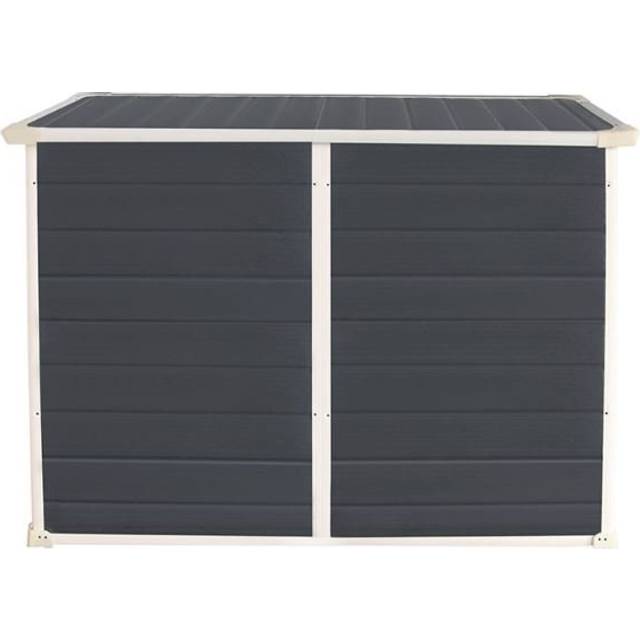 Breashears 6 ft. W x 4 ft. D Plastic Metal Sliplap Pent Storage Shed - Grey (182.88cm W X 91.44cm D X 182cm H)