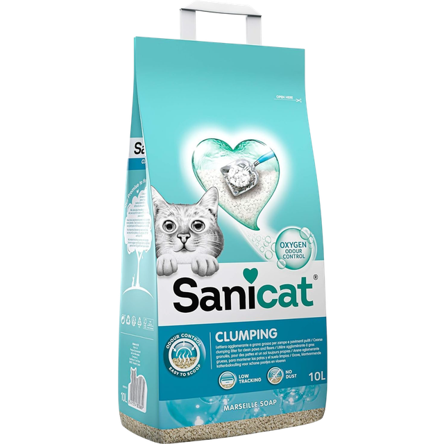 Sanicat Marseille Soap Scent Clumping Cat Litter 10 Litre