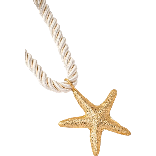 SHEIN 1 Pc Summer Beach Sea Star Starfish Pendant Cord Necklace For Women