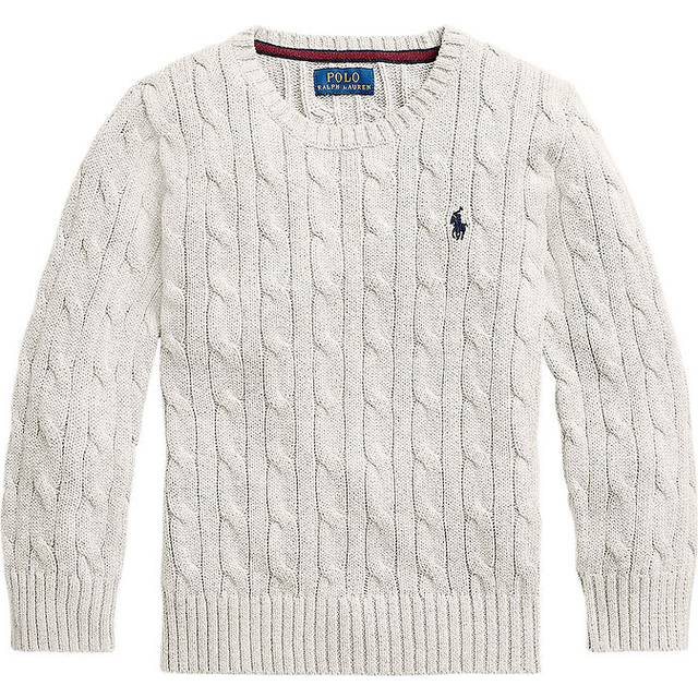 Ralph Lauren Boys White Cotton Cable Knit Sweater - 6 year