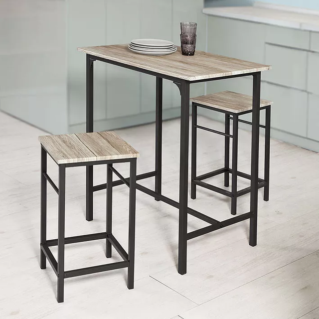 SoBuyÂ® OGT10-N, 1 Bar Table and 2 Stools, Kitchen Breakfast Bar Set Dining Set